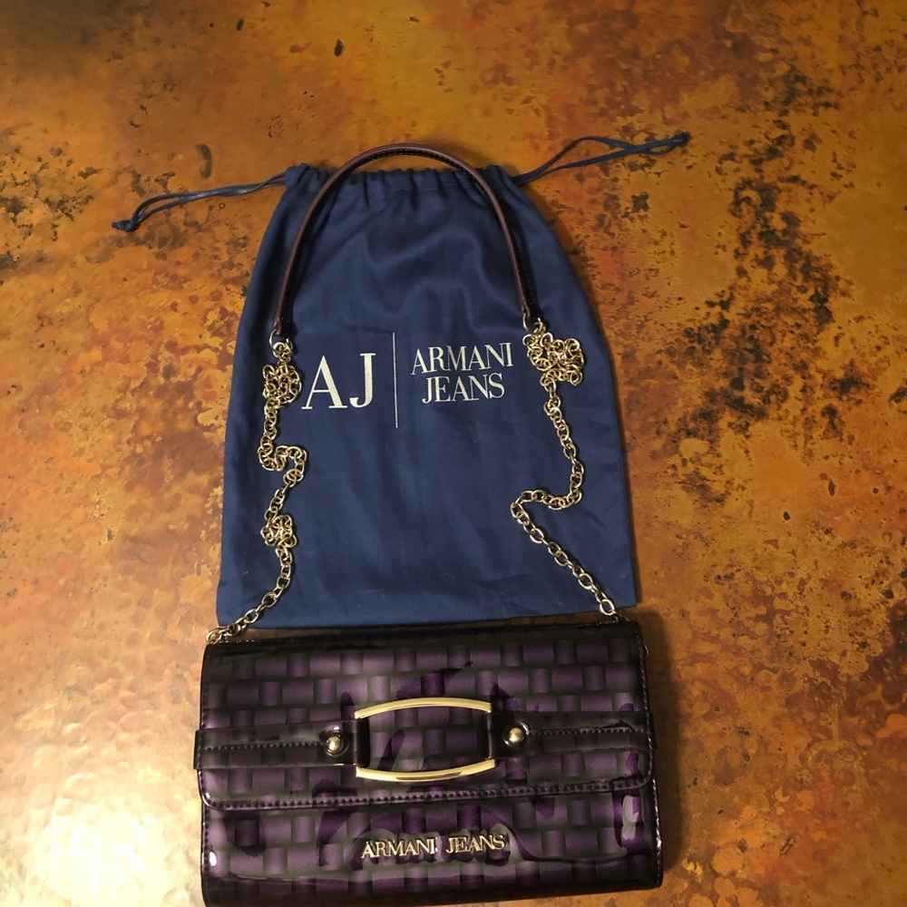 🤩 Armani Jeans Purple Crossbody Purse 😍